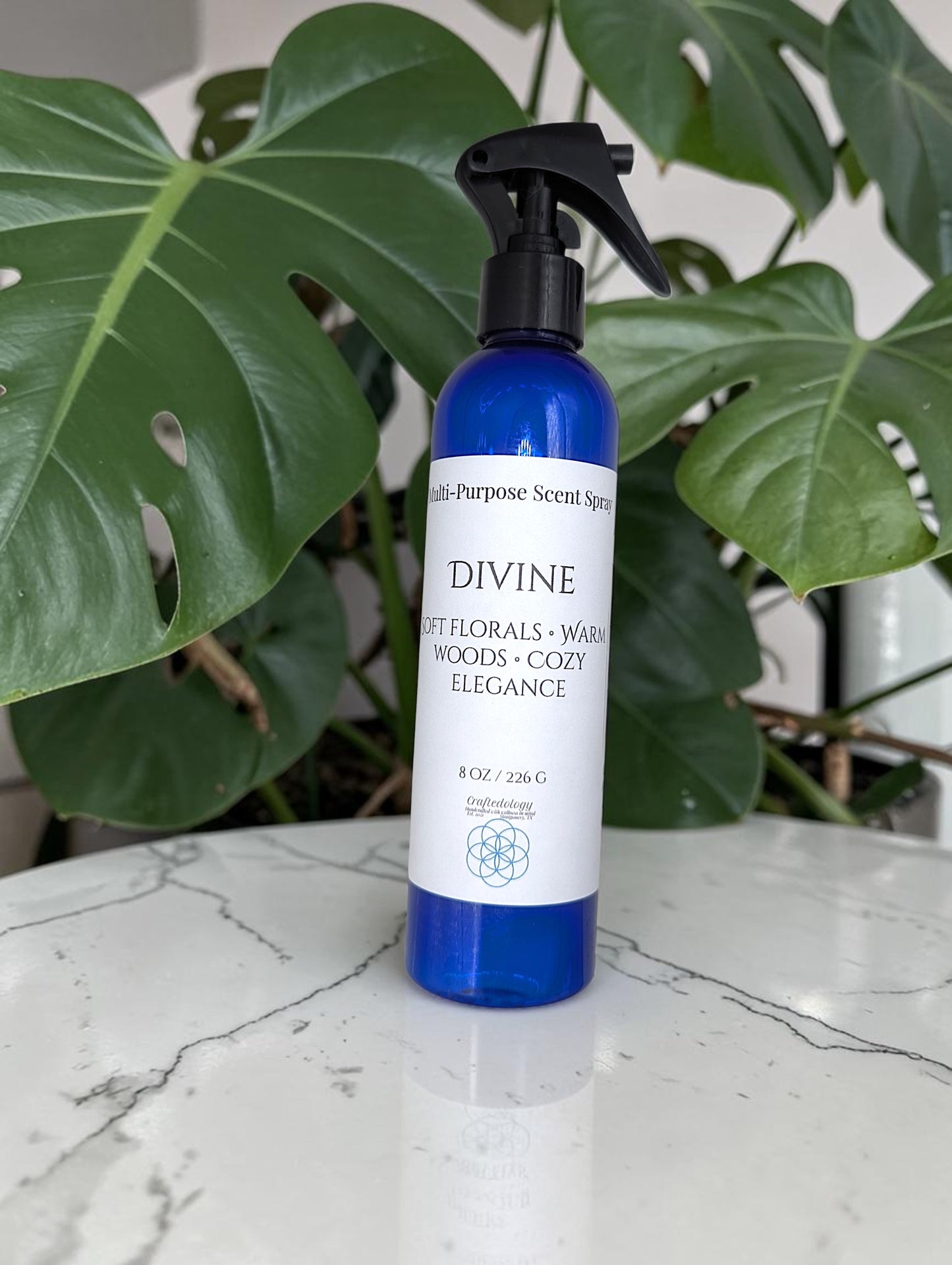Multi-purpose, odor eliminating spray, Divine scent,8oz bottle, room freshener, linen spray