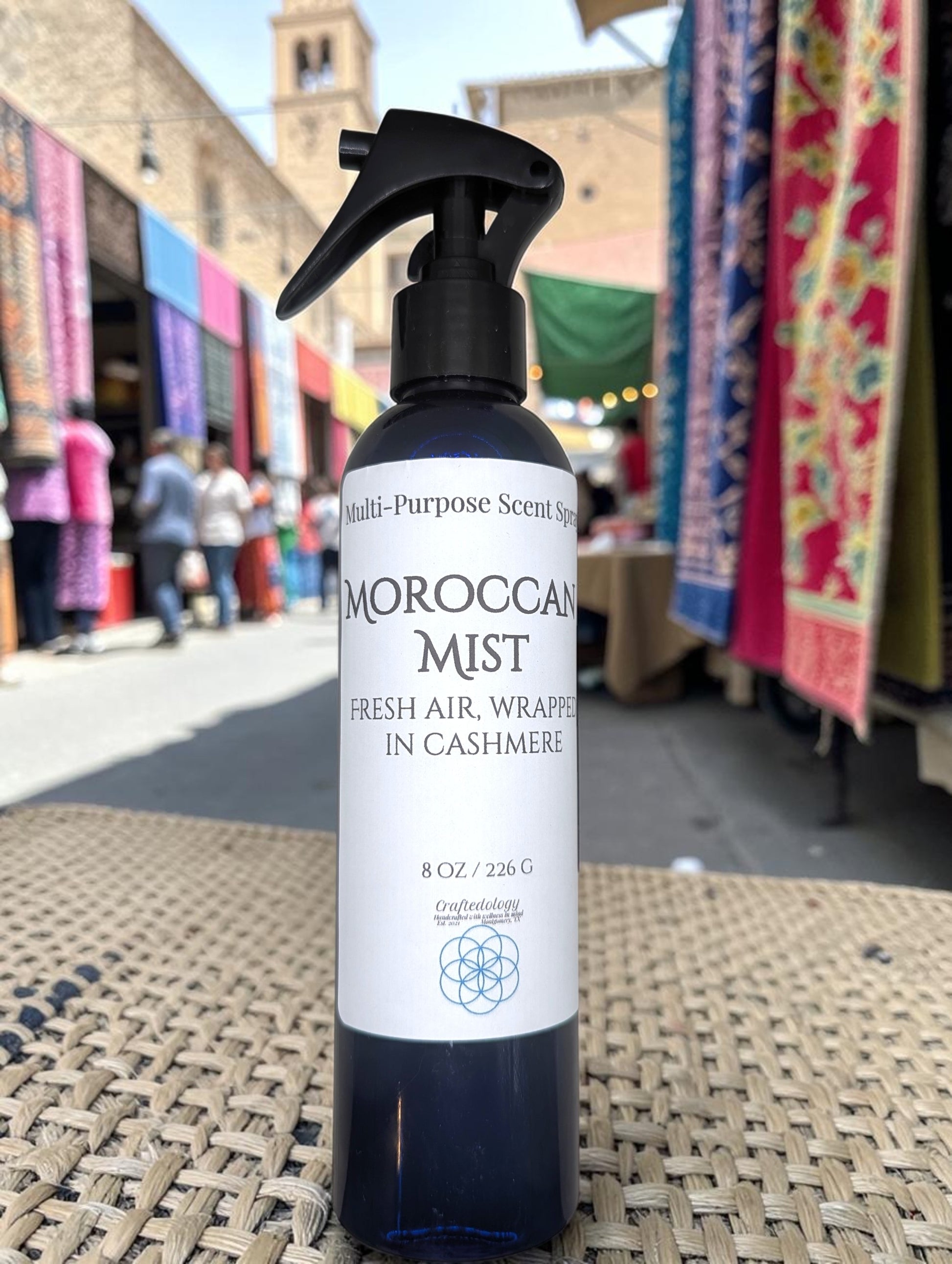 MMulti-purpose, odor eliminating spray, Morocccan Mist scent,8oz bottle, room freshener, linen spray