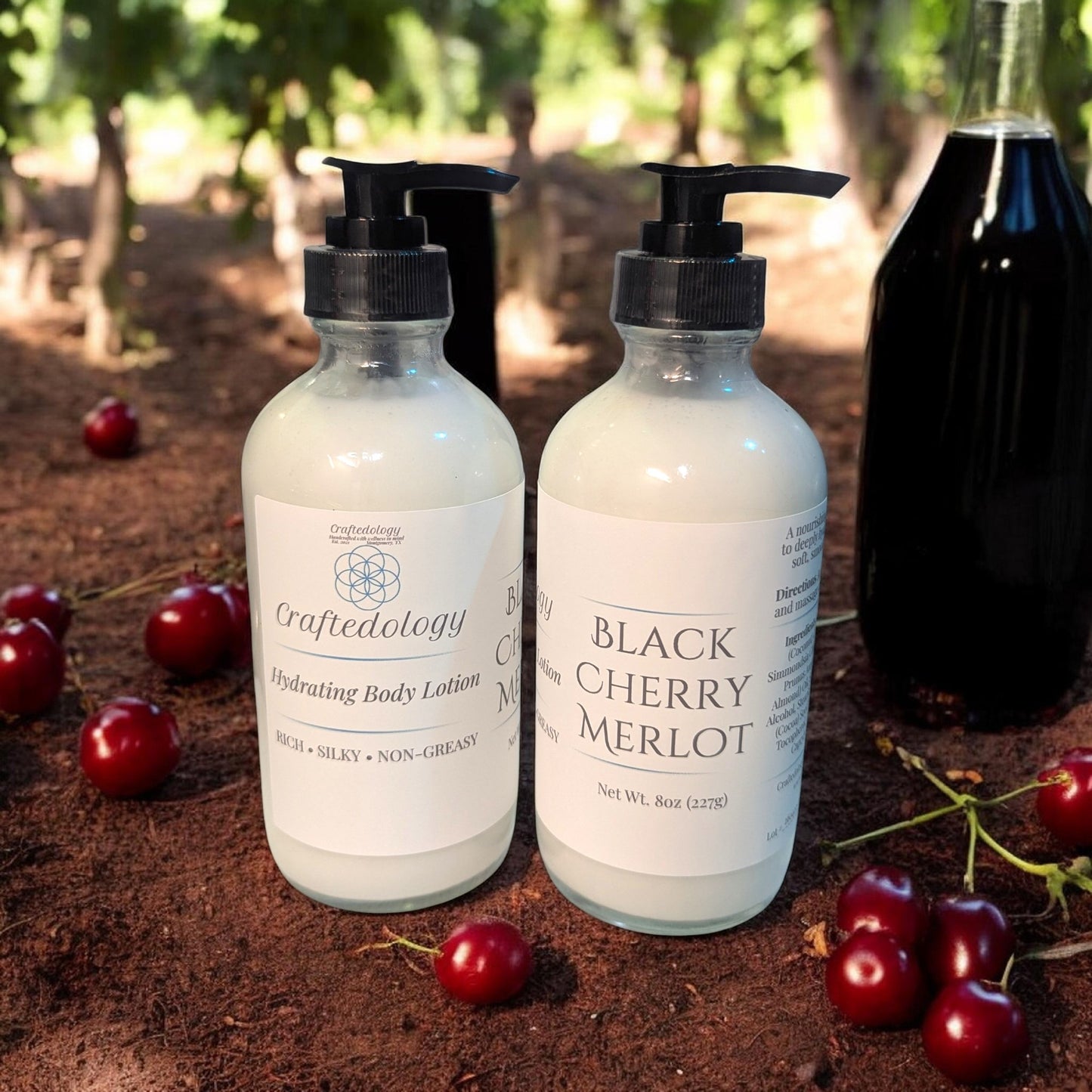 hydrating hand and body lotion in Black Cherry Merlot scent