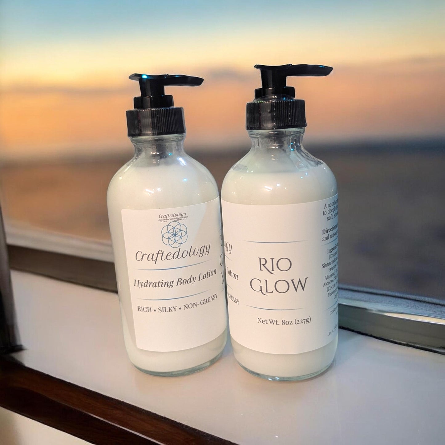 hydrating hand and body lotion in Rio Glow scent