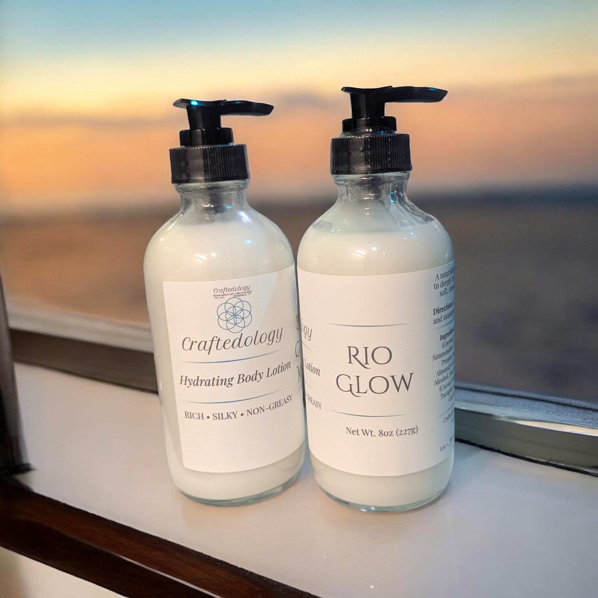 hydrating hand and body lotion in Rio Glow scent
